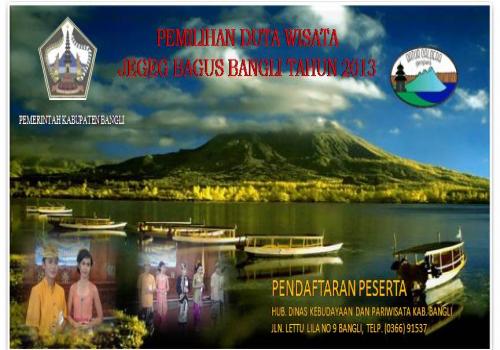 Pemilihan Duta Wisata Jegeg Bagus Bangli 2013