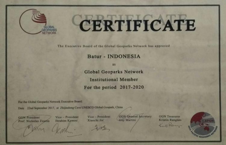 Batur Unesco Global Geopark berpartisipasi pada Simposium Ke-5 Asia Pasific Geopark Network (APGN) di Cina